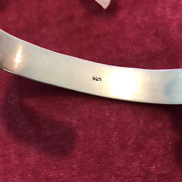 925 sterling silver Cuff bracelet 3 inch opening - Picture 3 of 3